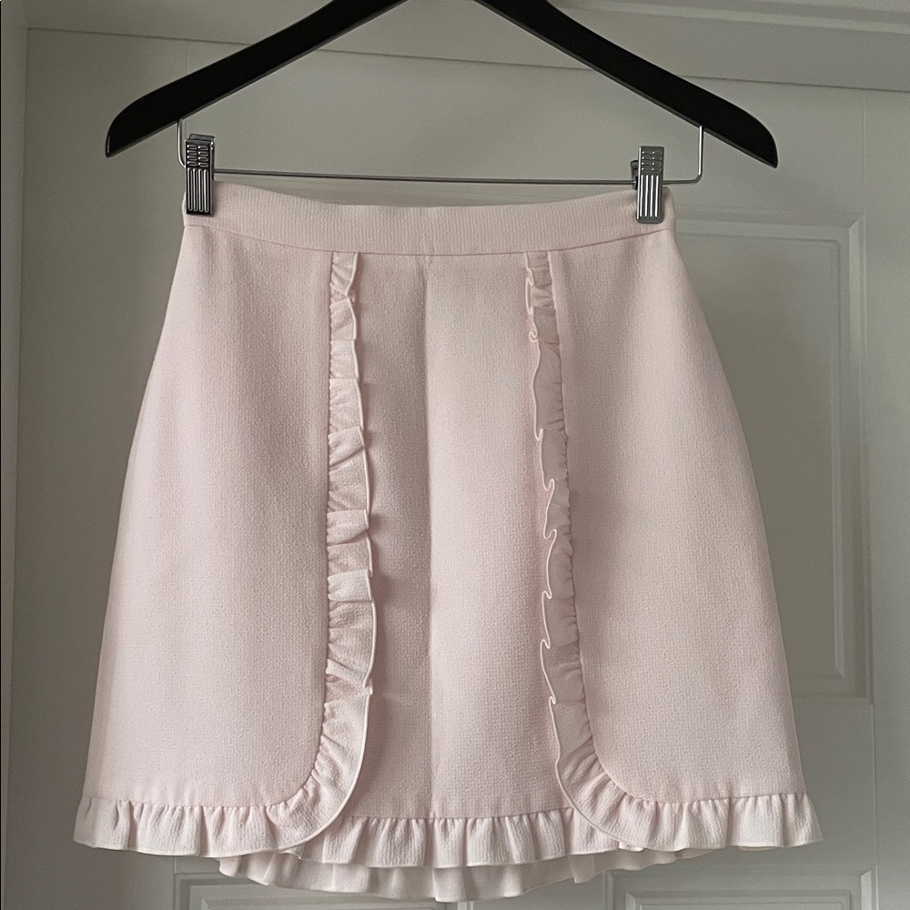 Club Monaco Elegant Pink Ruffle Skirt